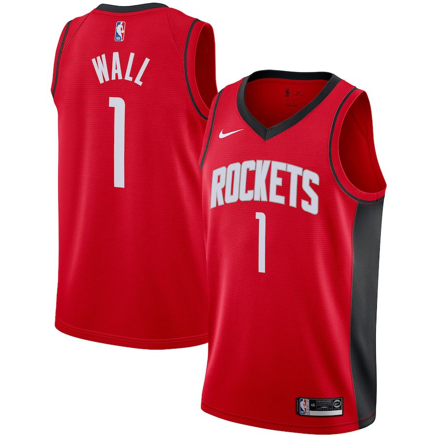Men Houston Rockets #1 John Wall Nike Red Swingman NBA Jersey